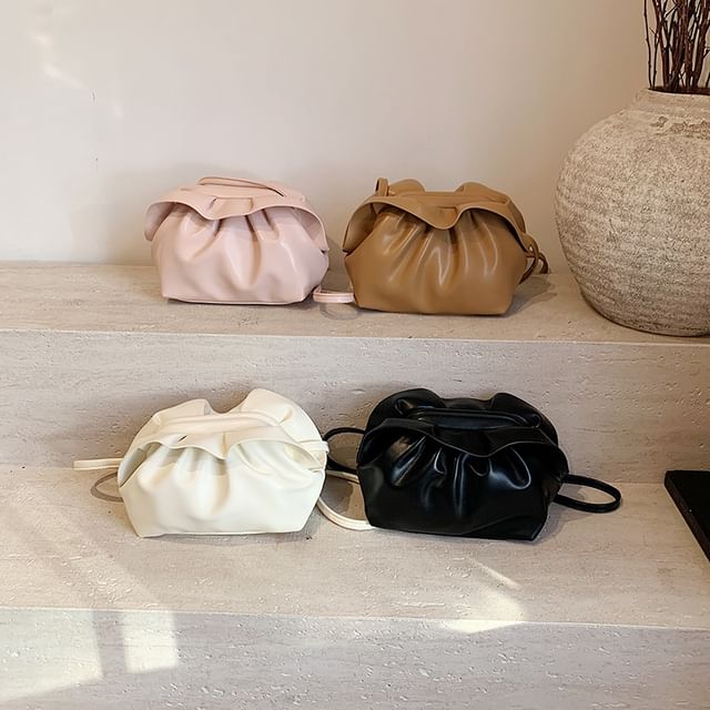 Faux Leather Jacket Style Crossbody Bag