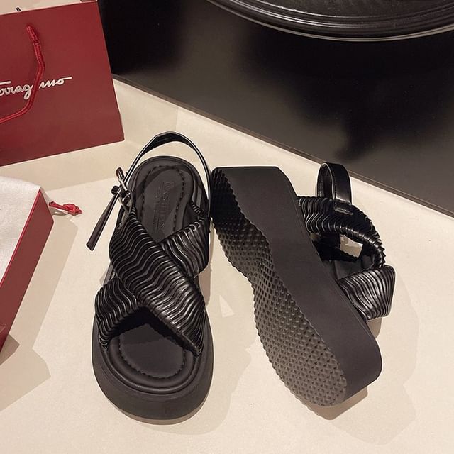 Platform Criss Cross Sandals