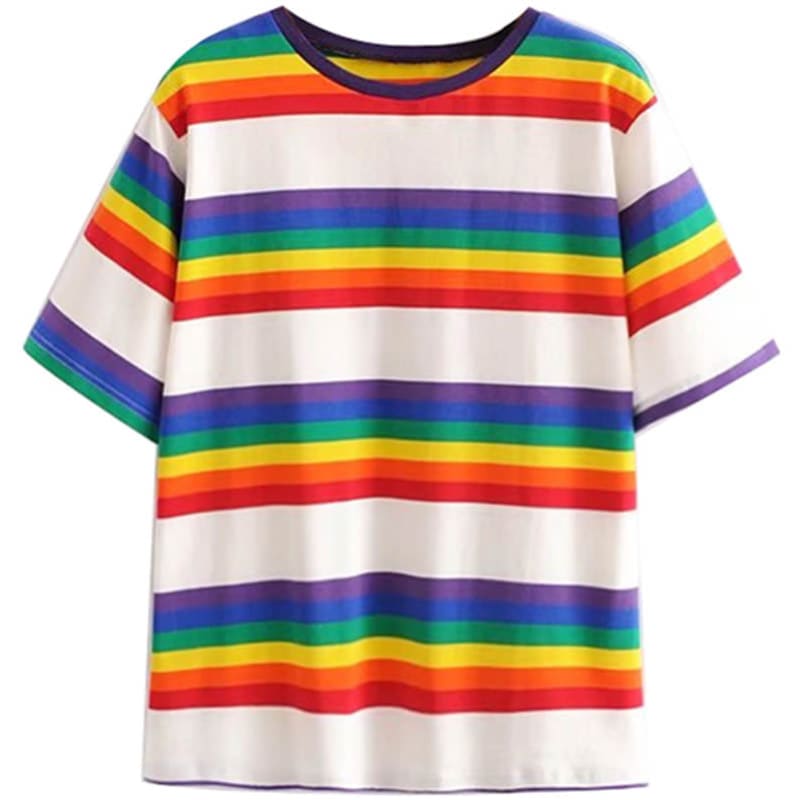 Comfort Rainbow Tee - Free Size / Multicolor - T-Shirts