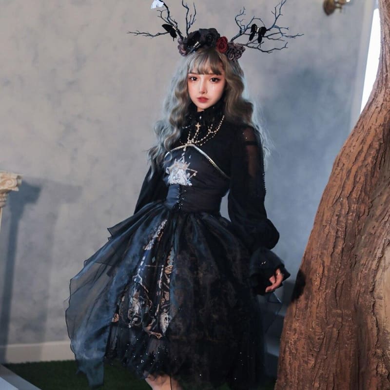 Japanese Fashion Gothic Vintage Lolita Princess Dress – KawaiiMoriStore