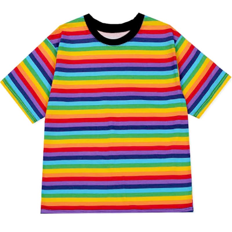 Multicolor Rainbow Tee - Free Size / Multicolor - T-Shirts