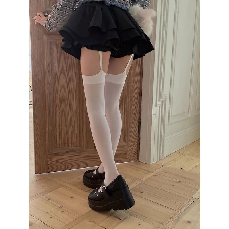 Green Velvet Anti-Pilling High Waist Stocking