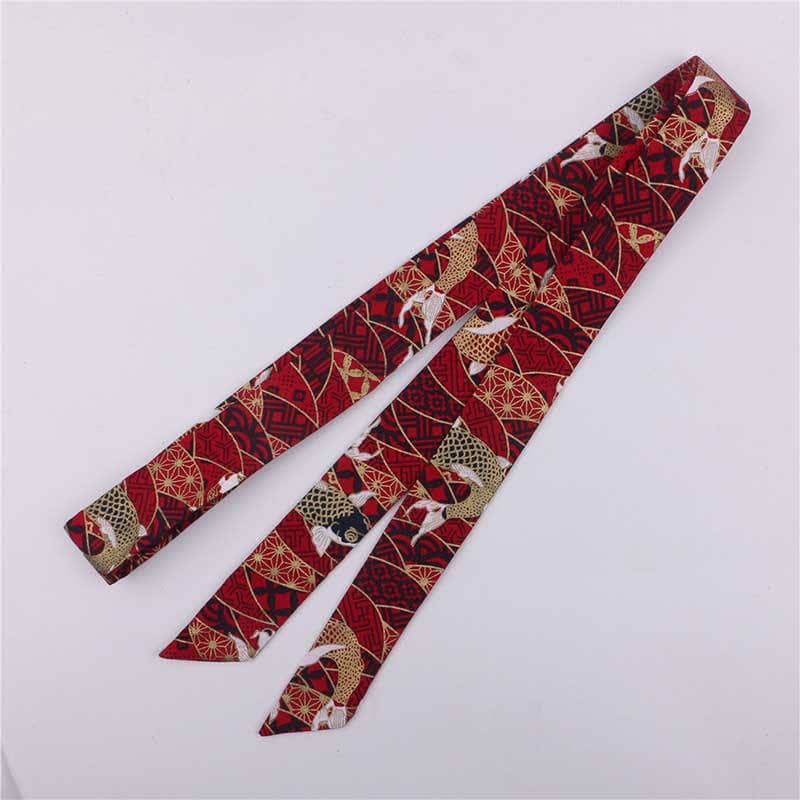Vintage Red Lace Up Hanfu Hairband - Color J