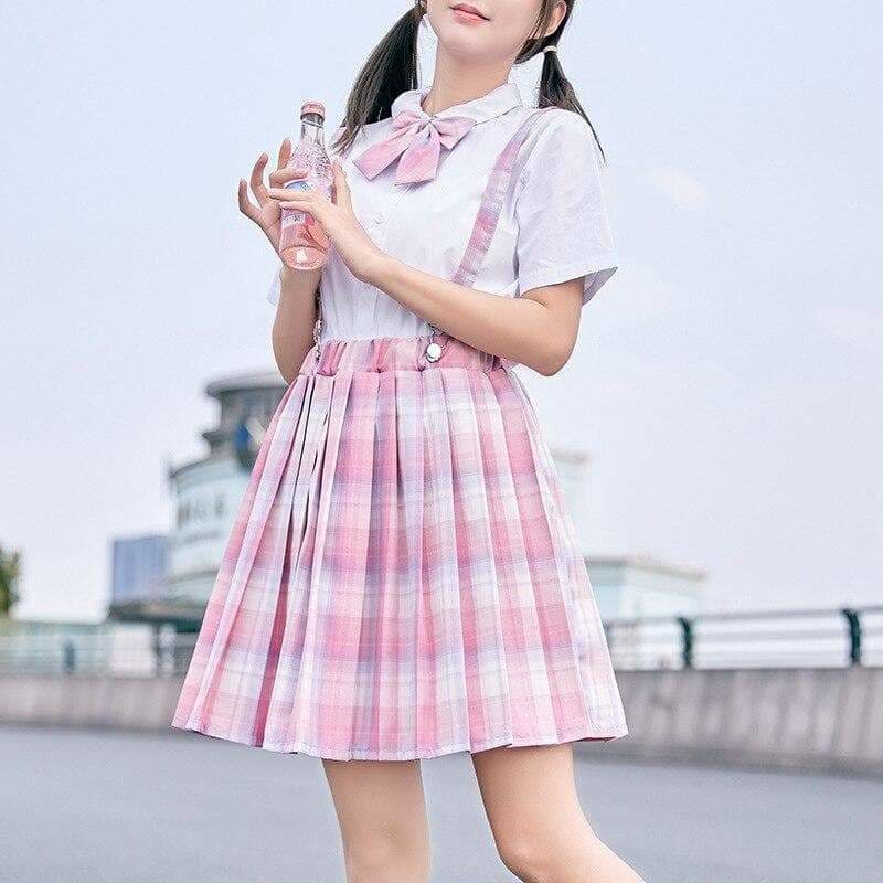 Blue/Pink/Lavender Sweet Kawaii Summer Japanese School Girl