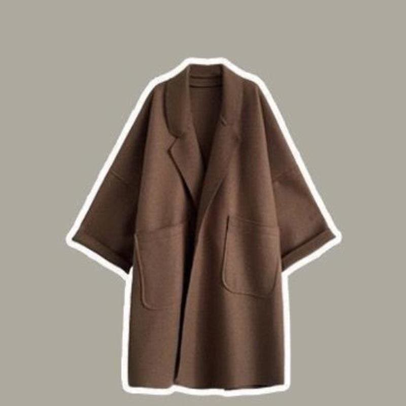 Dark Academia Set Brown Coat Vest Cream Shirt and Skirt MK15905 - KawaiiMoriStore