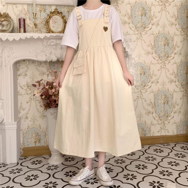 Meri Cupcake 2-piece Kawaii Aesthetic Pinafore Dress + Purse