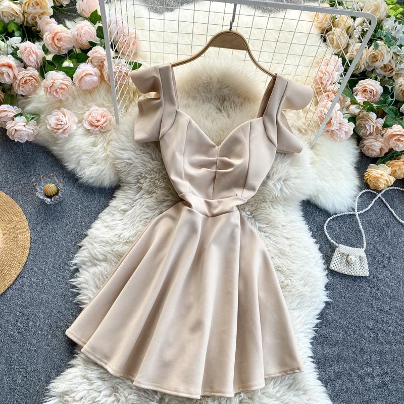 Sexy Deep V-neck Mini Dress – KawaiiMoriStore