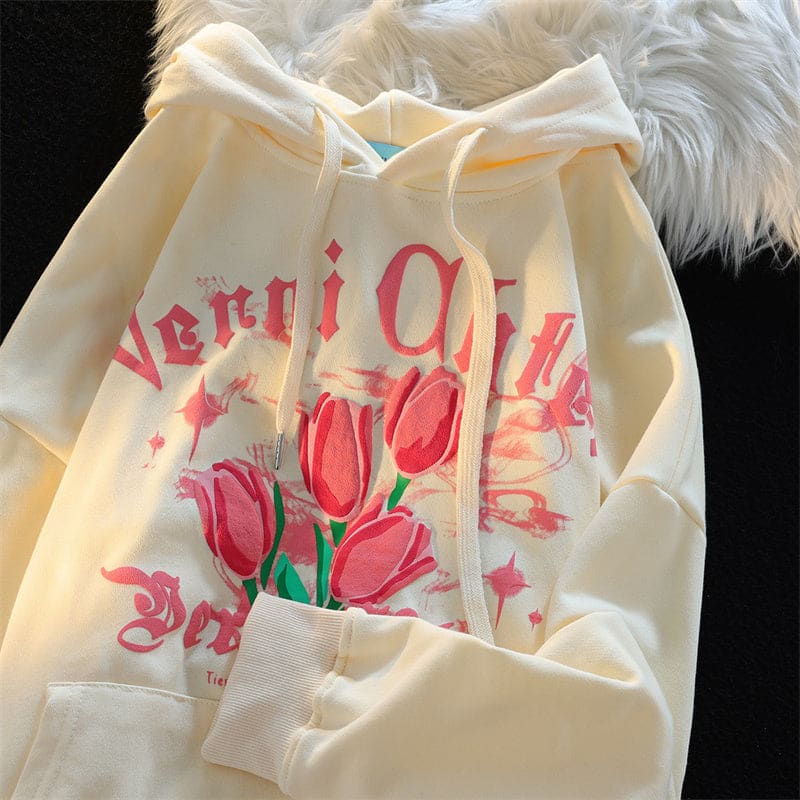 Tulip winter hoodie - Apricot winter version / M - Hoodie