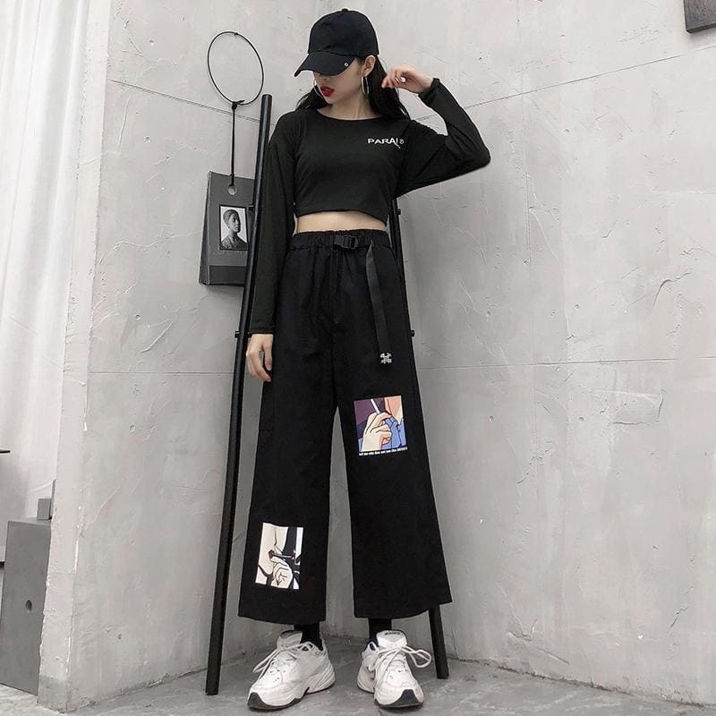 Vigor Girl Wide Leg Pants MK15538 - KawaiiMoriStore