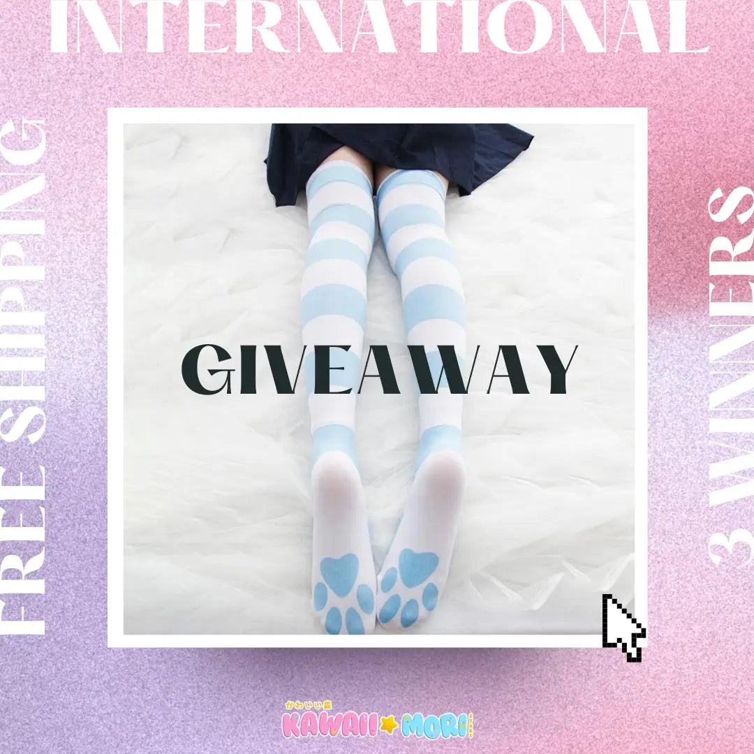 💙 Cat Paw Striped Socks Giveaway 💙