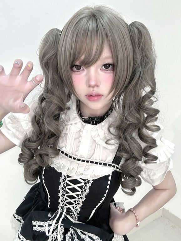 Clips 30CM With Claw Long Length Ponytail Wig Double Synthetic Brown