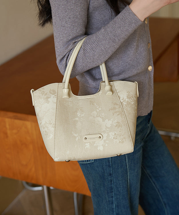 Capacity Apricot Bag Large Print Fashion 2025 New Tote