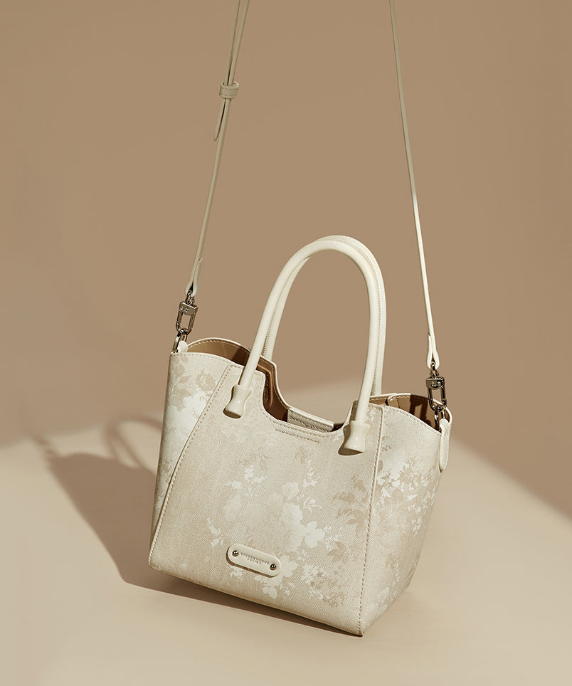 Capacity Apricot Bag Large Print Fashion 2025 New Tote