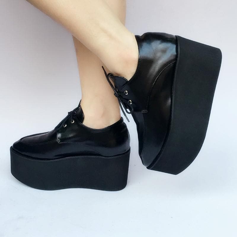 Custom Made Red/Black SP168274 Shoes Cool PU Platform