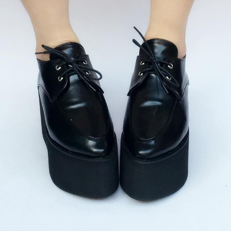 Custom Made Red/Black SP168274 Shoes Cool PU Platform