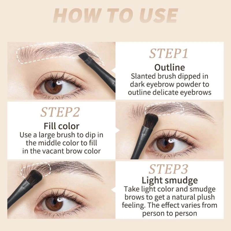 3 Shade Eyebrow Powder