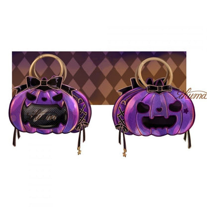 Halloween Purple Pumpkin Tote Bag - Purple / Free Size