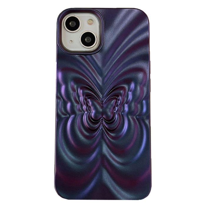 3D Butterfly Phone Case - iPhone 11 / Dark Purple - IPhone