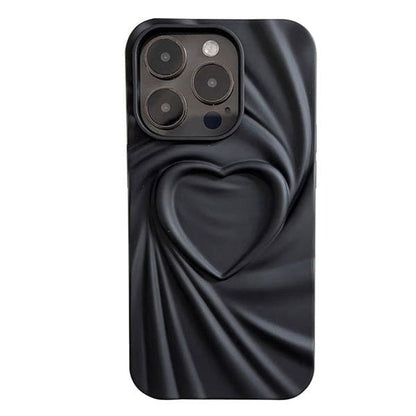 3D Heart iPhone Case - iPhone 11 / Black - IPhone Case