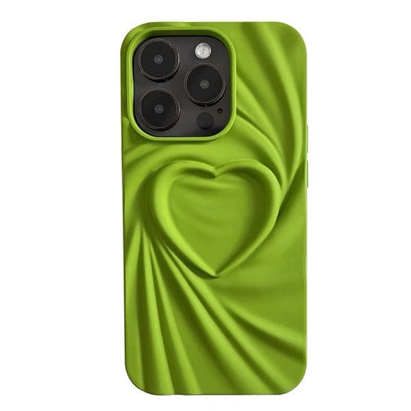 3D Heart iPhone Case - iPhone 11 / Green - IPhone Case