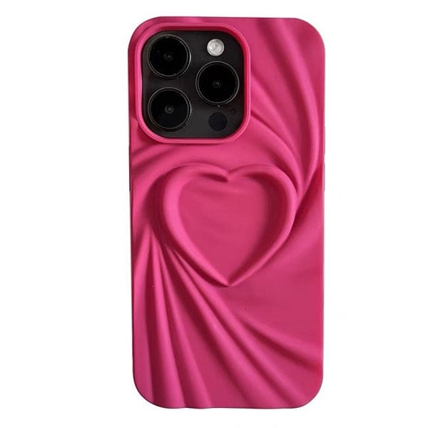 3D Heart iPhone Case - iPhone 11 / Pink - IPhone Case