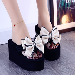 4 Colors Cute Platform Bow Sandals ON883 - Beige / 34 -