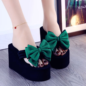 4 Colors Cute Platform Bow Sandals ON883 - Green / 34 -