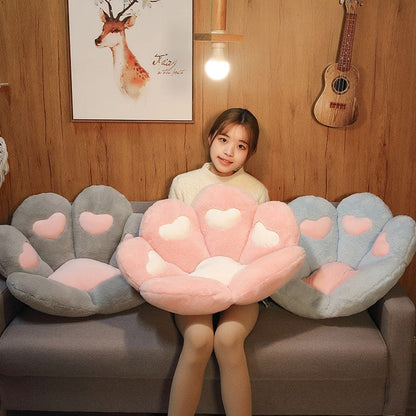 4 Colors Kawaii Pastel Paw Heart Seat Cushion Pillow SP16274