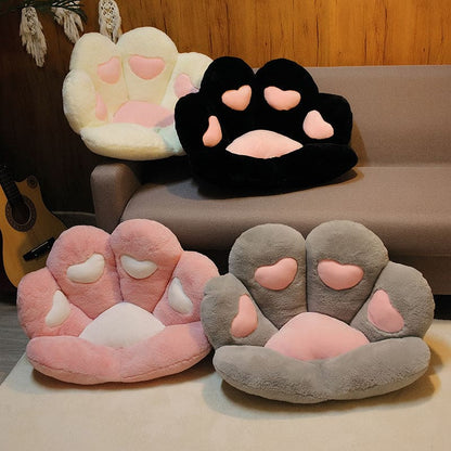 4 Colors Kawaii Pastel Paw Heart Seat Cushion Pillow SP16274