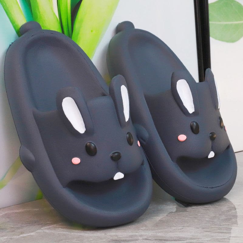 4 Colors Sweet Bunny Slippers ON886 - Grey & Black / 36/37 -
