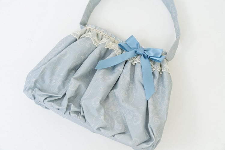 / Pink Hand Gray Bag Blue