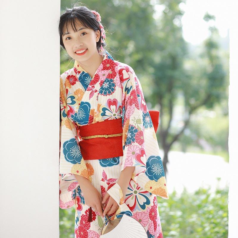 Cherry Blossoms Print Kimono Set