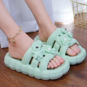 6 Color Soft Bear and Bow Summer Sandals ON885 - Green /