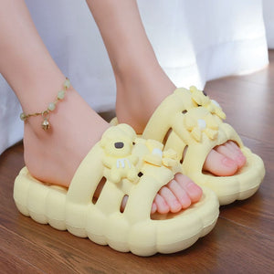 6 Color Soft Bear and Bow Summer Sandals ON885 - Yellow /