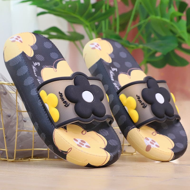 6 Colors Cute Flower Home Wear Sandals ON878 - Black / 36/37