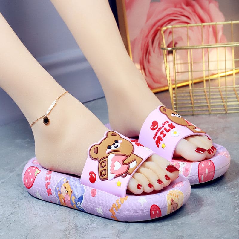 6 Colors Sweet Bear Sandals Home Wear Slippers ON876 -