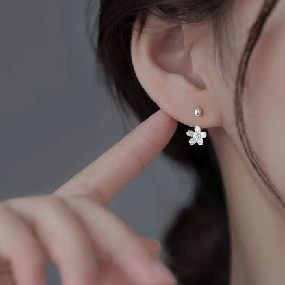 925 Sterling Silver Flower Ear Jacket