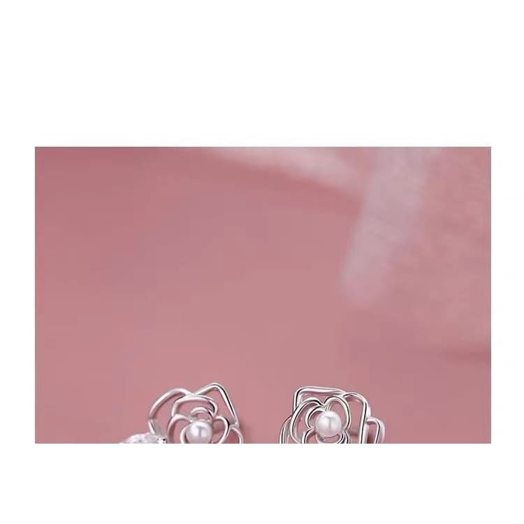 925 Sterling Silver Rose Stud Earring