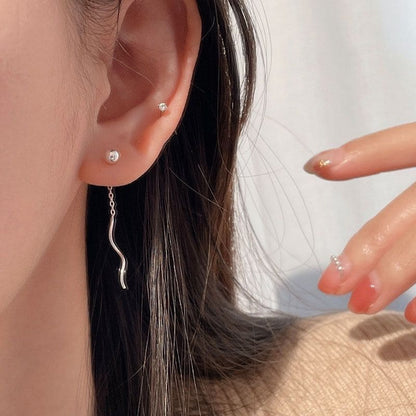 925 Sterling Silver Threader Earring