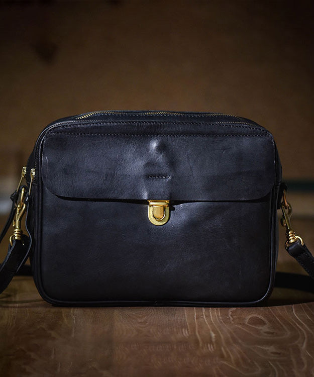 Cross-body Bag Versatile Art Orange Durable Leather