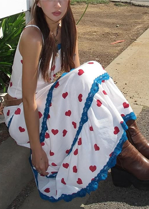 Pieces Two And Vest Print Summer Maxi Skirts White Beautiful Set