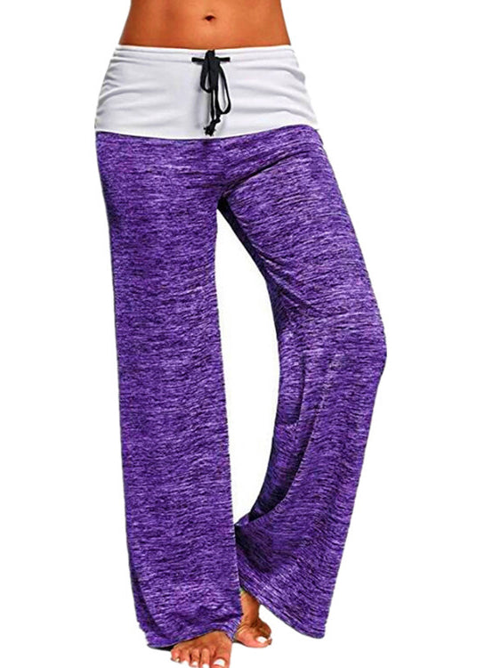 Pants Grey Casual Patchwork Summer Drawstring Cotton