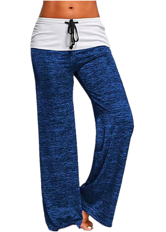 Pants Grey Casual Patchwork Summer Drawstring Cotton