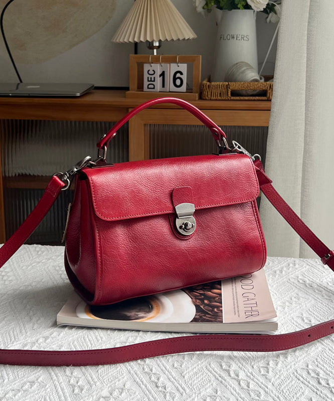 Solid Durable Messenger Versatile Classy Bag Orange Leather