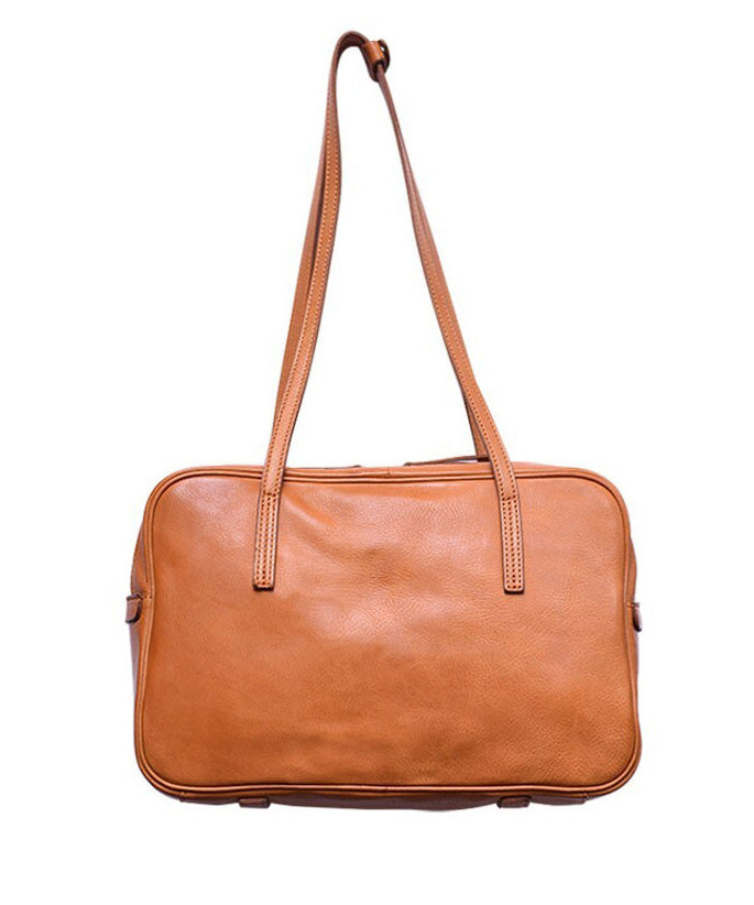 Orange Elegant Bags Durable Shoulder Square Leather