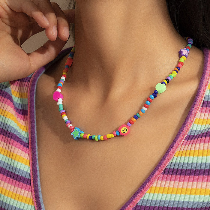 Y2K Candy Beaded Necklace - Standart / Multi - Necklace