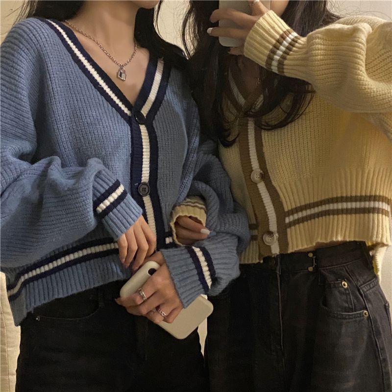 Cardigan Contrast Trim