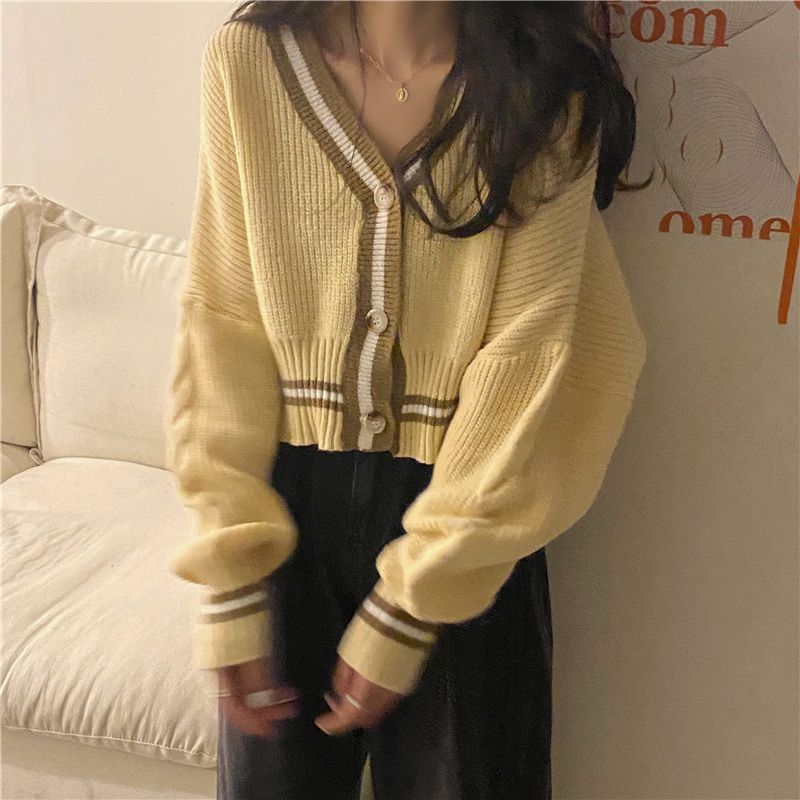 Cardigan Contrast Trim
