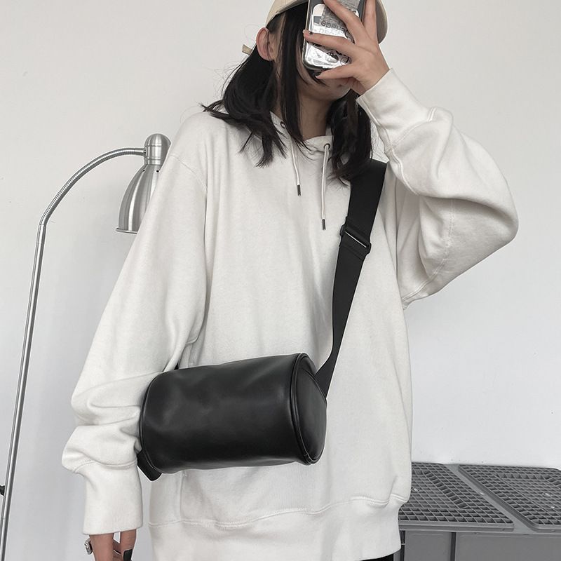 Leather Crossbody Faux Bag Plain