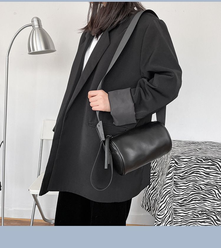 Leather Crossbody Faux Bag Plain